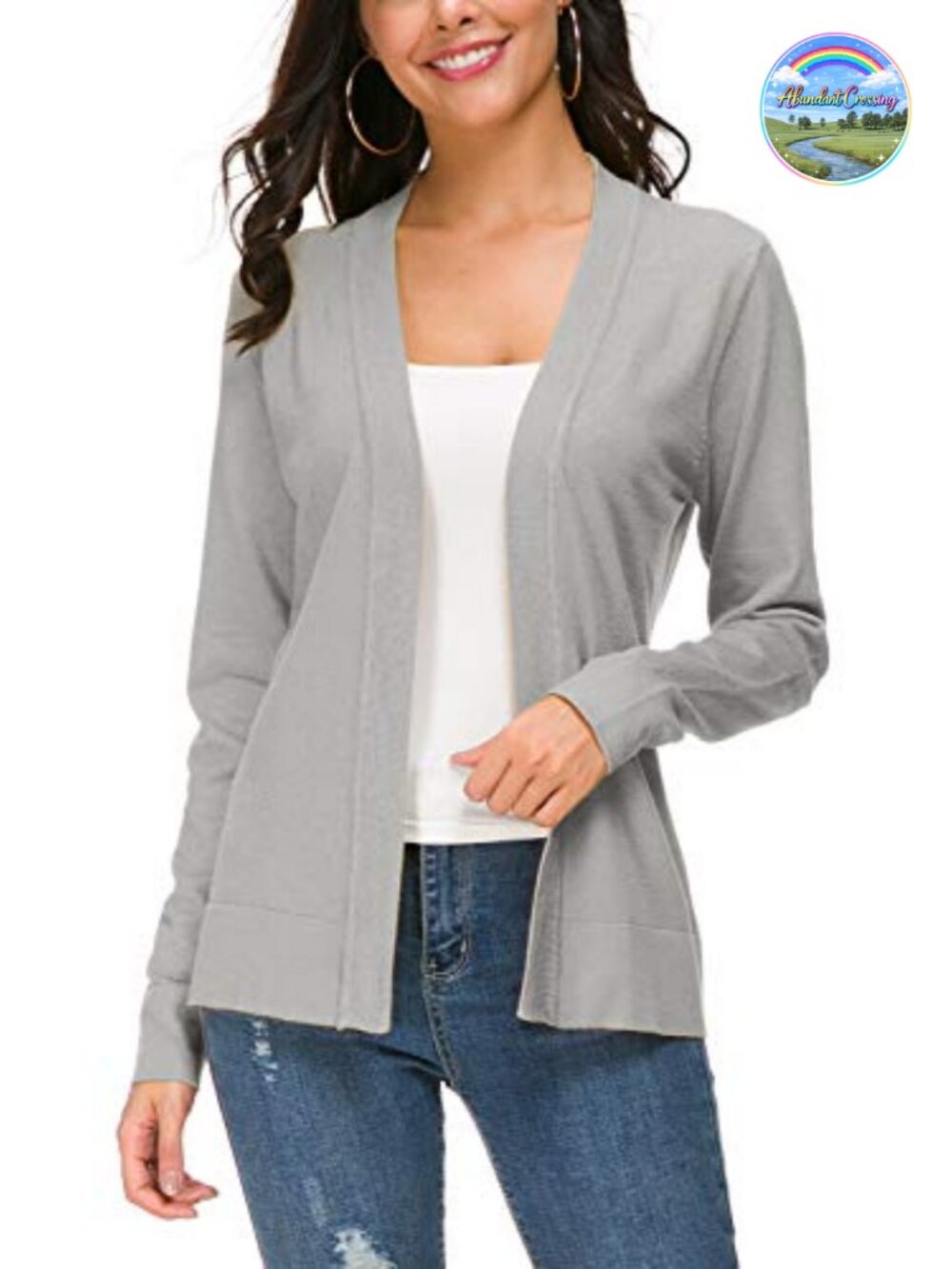Long Sleeve Open Front Knit Cardigan Sweater